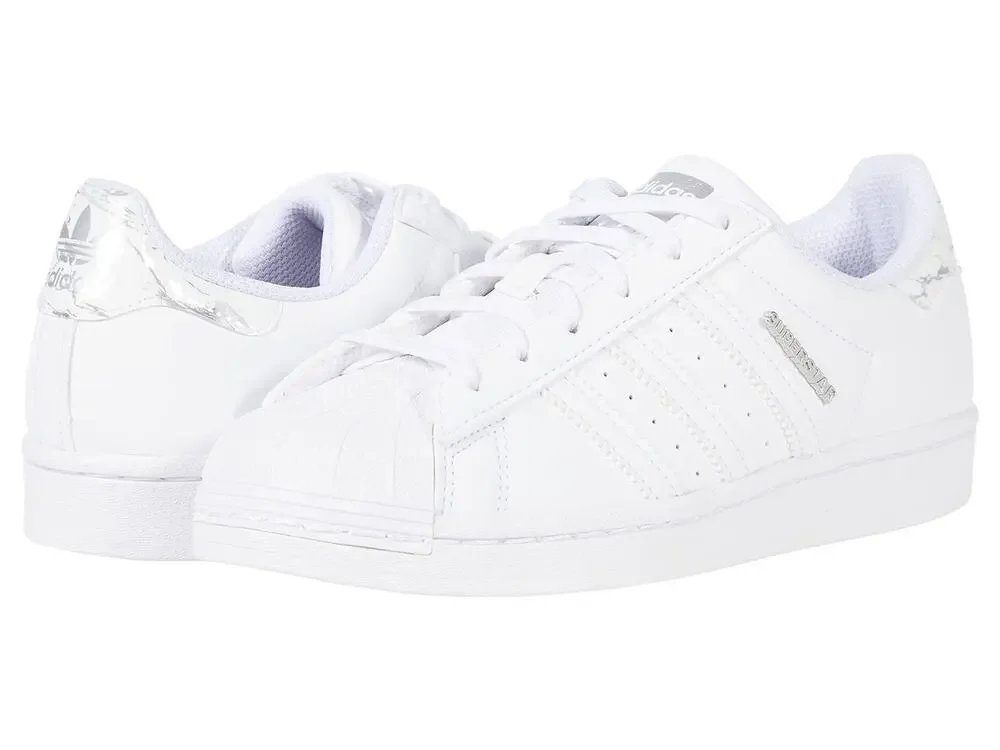 ADIDAS ORIGINALS SUPERSTAR (BIG KID) WHITE/WHITE/SILVER METALLIC 7 BIG KID M